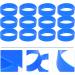 48 Pieces Silicone Straps & Sublimation Cup Holder Rings - Black & Blue - Perfect Accessories for Sublimation Cups - Buy Online on GoSupps.com