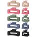 10 Pack Hair Claw Clips Neutral Hair Clips for Women Large Claw Clips Small Rectangle Claw Hair Clips Matte Hair Claws Hair Styling Accessories for Thick/Thin Hair Morandi