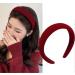 gaobaozhu French Red Velvet Headband Women Girls Hairband Vintage Swallow Gird Sponge Hair Hoop Headwear Fashion No Slip Headband Hair Accessories - Buy Online on GoSupps.com