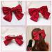 Buy Large Black Hair Loop Clips - Hub Knot Hair Ties & Red Satin Tape Hairpins for Women & Girls (2 Pieces) - Perfect for All Hairstyles - Buy Online on GoSupps.com