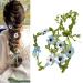 Flower Crown Floral Wreath Flower Headbands Floral Garland Headbands Boho Flower Head Bands Hair Wreath Headpiece Headdress for Women Girls Festival Wedding Party(Small Blue flower)