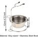 Set of 2 Alloy Shaving Brush Holders & Stainless Steel Bowl Set - Premium Silver Shaving Accessories for Men - Buy Online on GoSupps.com