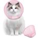 Supet collar for pets protective collar tapes made of plastic Special protection for cats Small dogs (Pink XS) XS (Neck: 9.8 11.2 ") Rosa