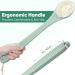 Long Handle Exfoliating Back Shower Brush - Dark Green Body Scrubber - Buy Online on GoSupps.com