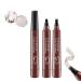 Lumierez Micro Fork Tip Precise Brow Pen 4 Tipped Precise Brow Pen Waterproof Micro Fork Tip Eyebrow Precise Brow Pen (Red brown)