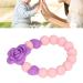 Soft Silicone Flower Teething Bracelet | DIY Infant Teething Toy for Newborns and Toddlers | Wearable Mom Bracelet in Purple - Buy Online on GoSupps.com