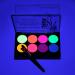 MEICOLY Glow UV Blacklight Face Paint Palette - 8 Vibrant Neon Colors for Halloween and Body Painting - Buy Online on GoSupps.com
