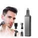 Ear and Nose Hair Trimmer for Men & Women 4 in 1 Electric Eyebrow Trimmer Painless Nose Clippers Facial Hair Remover Waterproof with Dual Edge Blades