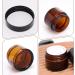 UENXRXE 6 Pieces Amber Glass Jars 5 ml Cream Jars Cream Containers Brown Glass Containers Refillable Empty Containers for Cosmetics Essential Oils Creams Lotions - Buy Online on GoSupps.com