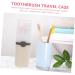 Minkissy 4-Piece Portable Cup & Toothbrush Set | Travel Case for Toothbrush & Toothpaste | Gray | Storable Toothpaste Container | 20x6.5cm | International Shipping Available - Buy Online on GoSupps.com