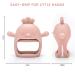 MISLILI Never Drop Food Grade Silicone Teething Toys for Babies 0-12 Months - Prevent Choking, Odorless, Less Dust Adhesion - Baby Gift in Pink/Light Pink - Buy Online on GoSupps.com