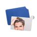 MARKHA Pocket Mirror for Men Women Unbreakable Stainless Steel Portable Mirror (Rectangular (Blue))