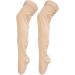 3XL Beige Open Toe Compression Stockings - Thigh High 23-32 mmHg Silicone Band Unisex Opaque for Varicose Veins - Buy Online on GoSupps.com