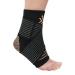 Ankle Brace for Women & Men - Ankle Sleeve for Ankle & Arch Support With Adjustable Compression Strap - Ankle Support for Ligament Damage Sprained Weak Ankle Football Basketball Running sports M M Copper Black