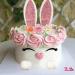 Bunny Cake Topper with Ear Foot Flowers Eye Nose for Bunny Rabbit Baby Shower and Easter Bunny Ear Set - Buy Online on GoSupps.com