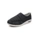 Grigobu Diabetic Shoes for Elderly Men Velcro Wide for Men Walking Shoes Adjustable Closure Breathable Lightweight Width X-Wide Non Slip Air Cushion Sneakers for Swollen Feet Edema 11-11.5 Wide Black Grey