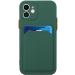 Tivenfezk Nadoli Ultra Thin Dark Green Silicone Case for iPhone 15 Plus | Shockproof Scratch-Resistant Wallet Design with Credit Card Holder - Buy Online on GoSupps.com