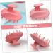 Magiclulu Silicone Handy Shampoo Brush - Head Massage & Peeling Device 10.80x9.50cm Pink - Perfect for Scalp Cleaning - Buy Online on GoSupps.com
