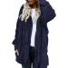 Hanxiulin Women's Fleece Jacket - Plush Hooded Sweater Warm Long-Sleeved Winter Coat Fluffy 4XL Dark Blue - Buy Online on GoSupps.com