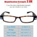 LED Reading Glasses with Light - Compact Full Frame +2.0 Magnifier for Nighttime Reading - Buy Online on GoSupps.com
