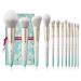 White 12pcs Synthetic Hair Cosmetic Brushes Setfoundation&blush Powder Face Eye-cosmetic Tools&pens(D)