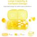 AUVON XL Weekly Pill Organizer - 7 Day AM PM Pill Box | Easy Filling Travel Case for Medications Vitamins & Supplements - D-light Yellow - Buy Online on GoSupps.com