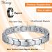 Vicmag Magnetic Bracelet for Men Titanium Steel with Ultra Strength Magnets - Single-Row Silver | Adjustable with Tool & Gift Box - Buy Online on GoSupps.com