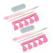 Straight Nail Tweezers Effective Grinding Bar Manicure Pliers Clippers with Finger Separator for Professional Household