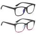 COOLOO Blue Light Blocking Glasses Gaming Computer Glasses Anti Glare Headache Eyes Strain Glasses with Blue Light Filter Super Light Weight Fashion 12-black+black Red