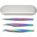 3pcs Stainless Steel Pimple Tweezers Set - Corrosion Resistant Eyelash Extension Tweezers for Flawless Makeup - Buy Online on GoSupps.com