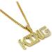 VALICLUD Fashion Pendant for Men Mens Chain Necklaces King Pendant Diamond Hip Hop Gold Chain Letter Man - Buy Online on GoSupps.com