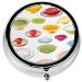 Mid Century Modern Mini Round Pill Box | 3 Compartment Travel Pill Organizer | Portable Medicine Case for Home & Office - Buy Online on GoSupps.com