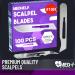 Buy 10R Dermaplaning Blades - Pack of 100 Sterile High Carbon Steel Disposable Surgical Scalpel Blades for Smooth Skin - Buy Online on GoSupps.com