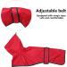 Adjustable Lightweight Dog Raincoat for Greyhounds, Lurchers, and Whippets - Red - Size M - Buy Online on GoSupps.com