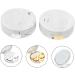 Homsfou Double Box Glasses Case & Contact Lens Organizer - Travel Cosmetic Container with Mirror & Staustproof Lens Housing - Marble Duplex Design - Buy Online on GoSupps.com