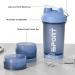 Yissone Protein Shaker Bottle - Portable Shak-Mixer with Powder Storage for Fitness Running & Cycling - Beige - Buy Online on GoSupps.com