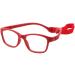 Kids Flexible Glasses Frames for Kids - XS Kids Eyeglasses Unbreakable 1-3 years - Toddler Flexible Frame Glasses Red