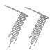 Beaupretty 1pair Tassel Hair Clip Rhinestone Headpiece Women's Hair Clips Hair Clips for Girls Crystal Bridal Hairpin Girl Birthday Headpiece for Women Stylish Hairpin Tassels Hairpins
