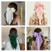 Satin Hair Bow Clips Set - 6pcs Silky Barrettes for Women and Girls - Buy Online on GoSupps.com