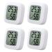 4 pieces Mini LCD thermometer Yomisee thermometer inside hygrometer inside air humidity knife Digital thermometer Hygrometer for baby room living room office office