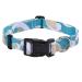 Mihqy dog collar adjustable soft & comfort dog collar Bohemian flowers geometric trunk design for small medium and large dogs (sea shaft l) l (neck circumference 38-63 cm width 2.5 cm) sea wave