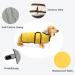 Minezi Waterproof Reflective Vest for Small & Medium Dogs - Adjustable Raincoat for Dachshunds & More (Yellow L) - Buy Online on GoSupps.com
