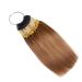 RemeeHi Hair Swatches for Testing Color Hair Color Sample Rings with Gold Buckles Real Human Hair for Salon Hairdressing 30 strands/set Dark Golden 6
