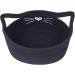 Small Woven Basket with Cat Ears - Cotton Rope Organizer for Nursery Room - Black 9.5 x 8.5 x 4 - Buy Online on GoSupps.com