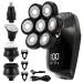 Head Shavers for Bald Men 5-in-1 Men's Electric Shaver 7 Blades Floating Head IPX6 Waterproof LCD Screen Rechargeable Bald Nose Hair Trimmer for Men Kit (Color : 5 in 1)
