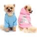 QiCheng&LYS dog hoodie small dog knitted sweater winter coat for small dogs (pink/blue M) A-Pink/Blue M