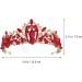FRCOLOR Red Tiara Crown Crystal Silver Headband Diamond Bridal Headdress Wedding Prom Crown Hair Accessories for Women Girl Birthday Wedding Christmas Party Favor Ornaments - Buy Online on GoSupps.com