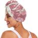 White Horse Pink Flower Hair Towel 2 Pack - Super Absorbent Quick Dry Hair Turbans for Women & Girls - Buy Online on GoSupps.com
