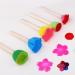 Ruwado 10 Pcs Foam Sponge Brush Set for Kids DIY Art Painting - Round Flower Design, Multi Size, Wooden Handle - Acrylic, Watercolor, Varnishes - Buy Online on GoSupps.com