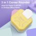 Zettokete Flat Angle Corner Punch 3 in 1 Corner Cutter Corner Rounder 5mm+10mm+15mm Cutting Length Craft Punch Paper Punch for Crafting Scrapbooking Supplies Gift Card Photo DIY Office & Home(Yellow) - Buy Online on GoSupps.com